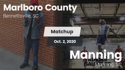 Matchup: Marlboro County vs. Manning  2020