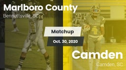 Matchup: Marlboro County vs. Camden  2020
