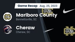 Recap: Marlboro County  vs. Cheraw  2023