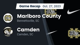 Recap: Marlboro County  vs. Camden  2023