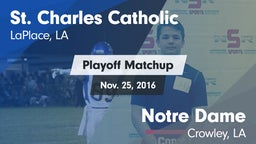 Matchup: St. Charles vs. Notre Dame  2016