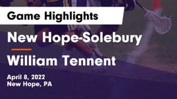 New Hope-Solebury  vs William Tennent  Game Highlights - April 8, 2022