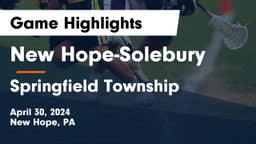 New Hope-Solebury  vs Springfield Township  Game Highlights - April 30, 2024