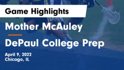 Mother McAuley  vs DePaul College Prep  Game Highlights - April 9, 2022