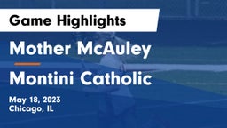 Mother McAuley  vs Montini Catholic  Game Highlights - May 18, 2023