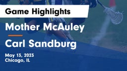 Mother McAuley  vs Carl Sandburg  Game Highlights - May 13, 2023