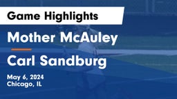 Mother McAuley  vs Carl Sandburg  Game Highlights - May 6, 2024