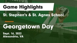 St. Stephen's & St. Agnes School vs Georgetown Day  Game Highlights - Sept. 16, 2022