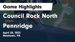 Council Rock North  vs Pennridge  Game Highlights - April 28, 2023