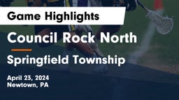 Council Rock North  vs Springfield Township  Game Highlights - April 23, 2024