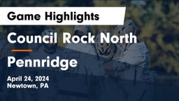 Council Rock North  vs Pennridge  Game Highlights - April 24, 2024