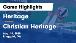 Heritage  vs Christian Heritage Game Highlights - Aug. 18, 2020