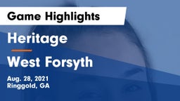 Heritage  vs West Forsyth  Game Highlights - Aug. 28, 2021