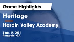 Heritage  vs Hardin Valley Academy Game Highlights - Sept. 17, 2021