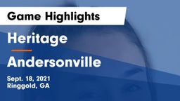 Heritage  vs Andersonville  Game Highlights - Sept. 18, 2021