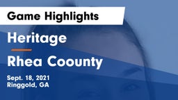 Heritage  vs Rhea Coounty Game Highlights - Sept. 18, 2021