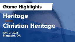 Heritage  vs Christian Heritage  Game Highlights - Oct. 2, 2021