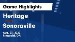 Heritage  vs Sonoraville  Game Highlights - Aug. 23, 2022