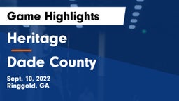 Heritage  vs Dade County Game Highlights - Sept. 10, 2022