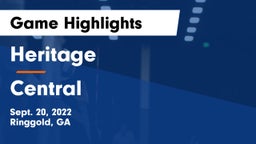 Heritage  vs Central Game Highlights - Sept. 20, 2022