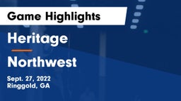 Heritage  vs Northwest  Game Highlights - Sept. 27, 2022