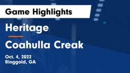 Heritage  vs Coahulla Creak Game Highlights - Oct. 4, 2022