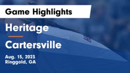 Heritage  vs Cartersville  Game Highlights - Aug. 15, 2023