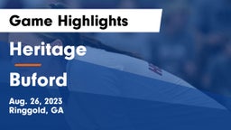 Heritage  vs Buford Game Highlights - Aug. 26, 2023