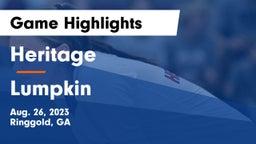 Heritage  vs Lumpkin Game Highlights - Aug. 26, 2023