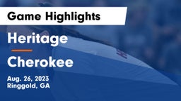 Heritage  vs Cherokee Game Highlights - Aug. 26, 2023