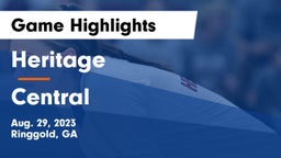 Heritage  vs Central  Game Highlights - Aug. 29, 2023