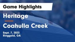 Heritage  vs Coahulla Creek Game Highlights - Sept. 7, 2023
