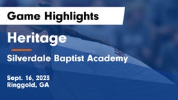 Heritage  vs Silverdale Baptist Academy Game Highlights - Sept. 16, 2023