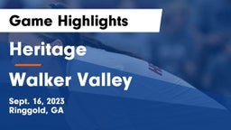 Heritage  vs Walker Valley Game Highlights - Sept. 16, 2023
