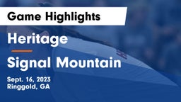 Heritage  vs Signal Mountain  Game Highlights - Sept. 16, 2023