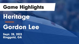 Heritage  vs Gordon Lee  Game Highlights - Sept. 28, 2023