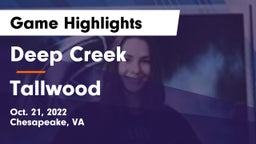Deep Creek  vs Tallwood  Game Highlights - Oct. 21, 2022