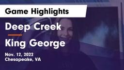 Deep Creek  vs King George  Game Highlights - Nov. 12, 2022