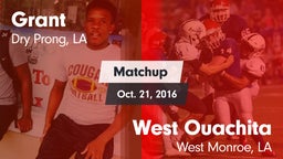 Matchup: Grant  vs. West Ouachita  2016