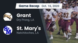 Recap: Grant  vs. St. Mary's  2020