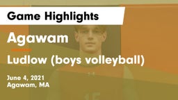 Agawam  vs Ludlow  (boys volleyball) Game Highlights - June 4, 2021