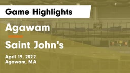 Agawam  vs Saint John's  Game Highlights - April 19, 2022