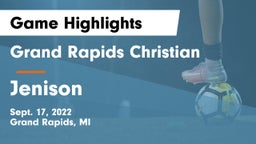 Grand Rapids Christian  vs Jenison   Game Highlights - Sept. 17, 2022