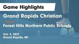 Grand Rapids Christian  vs Forest Hills Northern Public Schools Game Highlights - Oct. 5, 2022