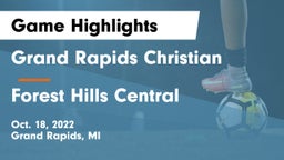 Grand Rapids Christian  vs Forest Hills Central  Game Highlights - Oct. 18, 2022