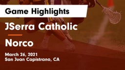JSerra Catholic  vs Norco  Game Highlights - March 26, 2021