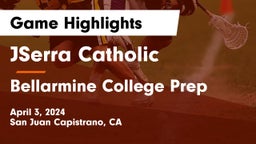JSerra Catholic  vs Bellarmine College Prep  Game Highlights - April 3, 2024