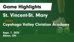 St. Vincent-St. Mary  vs Cuyahoga Valley Christian Academy  Game Highlights - Sept. 7, 2022