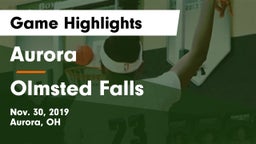 Aurora  vs Olmsted Falls  Game Highlights - Nov. 30, 2019