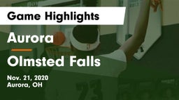 Aurora  vs Olmsted Falls  Game Highlights - Nov. 21, 2020